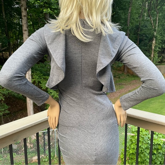 Givenchy Ruffle-Front Ruched Jersey Dress size 38 - Picture 9 of 14